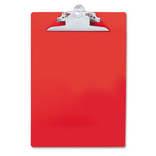 Saunders Recycled Clipboards, Plastic, Letter Size, Red Opaque. Sold as Each