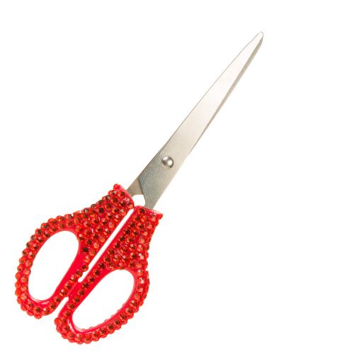 Women&#039;s red crystal utility scissors - crystalized &amp; sharp cutting scissors! for sale