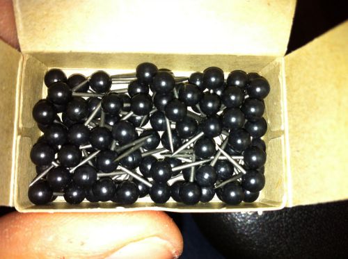 Black Map Tacks (500 tacks) - 1/8&#034; diameter head,  5/16&#034; pin length Made in USA
