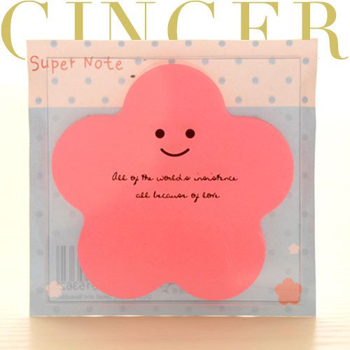 Cute flower fluorescent pad with cover sticker post it memo index sticky notes for sale