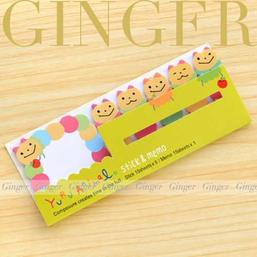 Worm Type - Cute Funny Post It Stick Bookmark Memo Index Sticky Notes 90 Pages