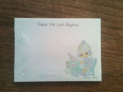 New 1991 Precious Moments Praise the Lord Anyhow  Enesco Post It Pads Sealed