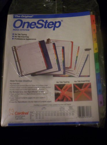 &#039;THE ORIGINAL&#034; ONE STEP INDEX SYSTEM-10  NUMBERED COLOR TABS