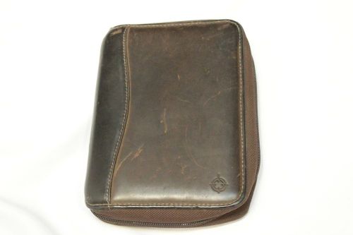 Franklin Quest Covey Full Grain Brown Oil Finish Leather Pocket Planner Binder