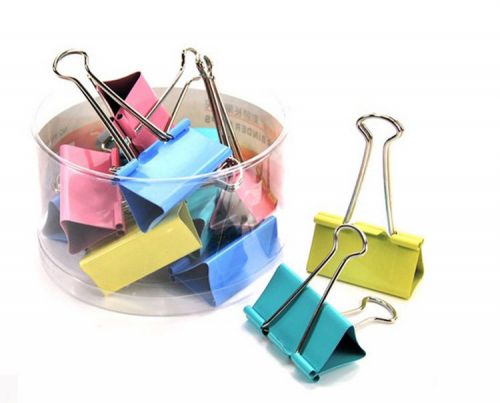 Wholesale new 12pcs 120mm colorful metal binder clips home office school teacher for sale