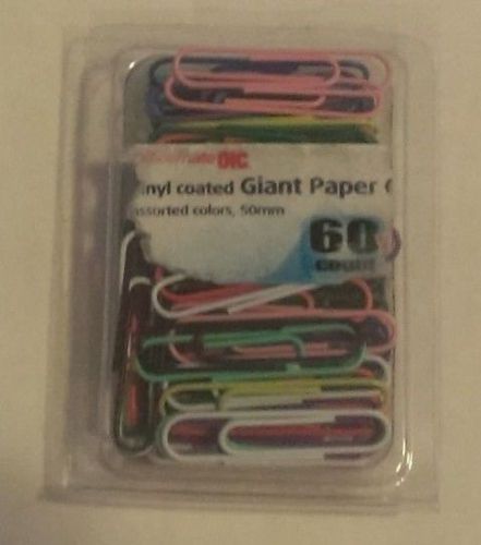 Giant Paper Clips - Jumbo - 60 / Pack - Assorted, various colors OfficeMate