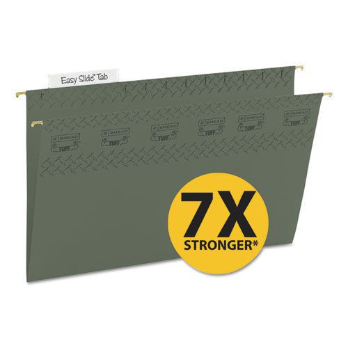 Tuff hanging folder with easy slide tab, legal, standard green, 20/pack for sale