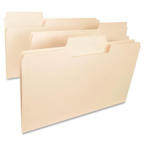 Smead 15401 SuperTab Heavyweight File Folders, 1/3 Cut, Legal, 50/BX, Manila