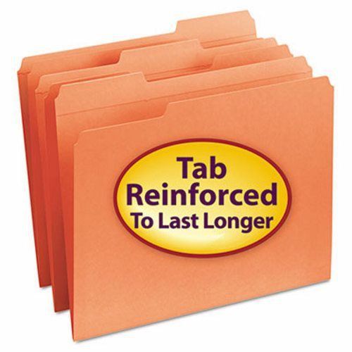 Smead File Folders, 1/3 Cut, Top Tab, Letter, Orange, 100 per Box (SMD12534)