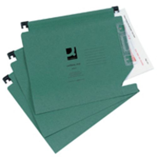Q Connect Lateral Files, Green, 275mm for A4/Foolscap, box of 25. ref: KF01184
