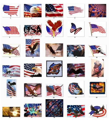 30 Personalized US flag Independence Day Address Labels Buy 3 Get 1 {f1}