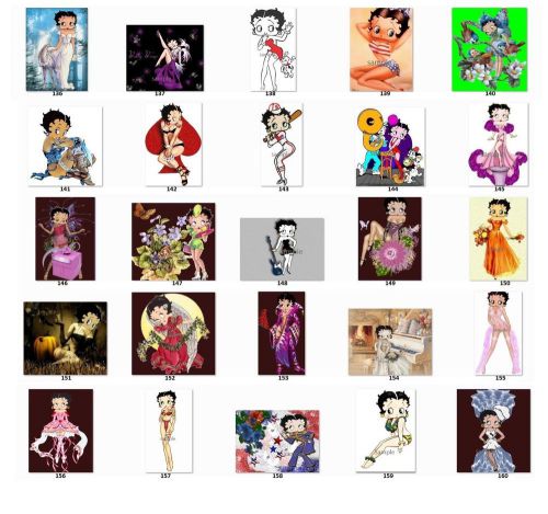 30 Return Address Labels &amp; 30 Square Stickers Betty Boop Buy3 get1 free (b6)