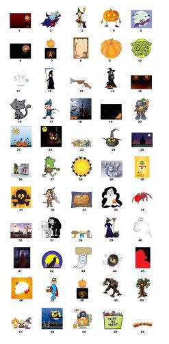 30 Personalized Return Address Labels Cartoon Halloween (H14)