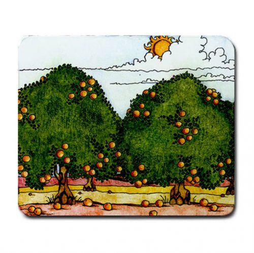 I love Orange Tree sweet orange vibrant pc mouse pad
