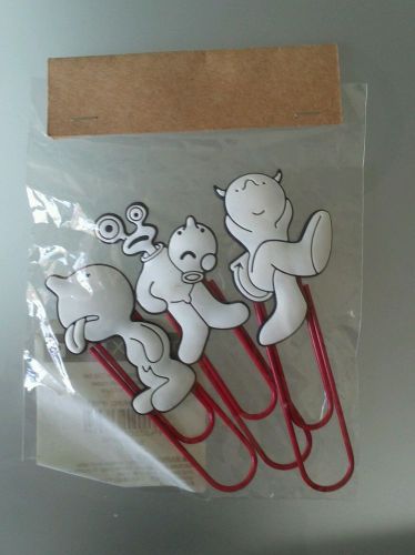NEW 3 Large Red Paperclips of Thai Cartoon Mr. P