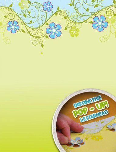 Blue and Green Frolic Pop-up Design Paper, 8.5&#034;x11&#034;, 40/PK