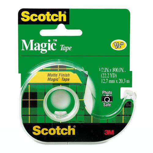 Magic Tape w/Refillable Dispenser, 1/2&#034; x 800&#034;, Clear