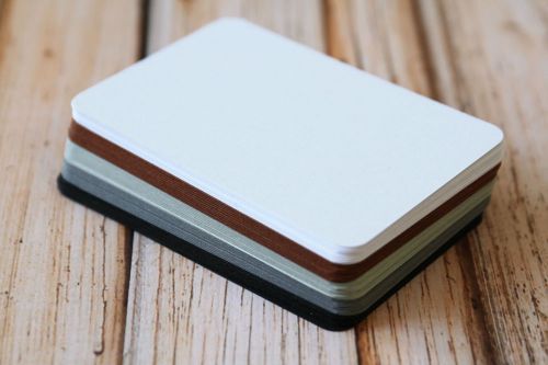 500p bulk assorted NEUTRAL colors eco friendly recycled DIY blank business cards