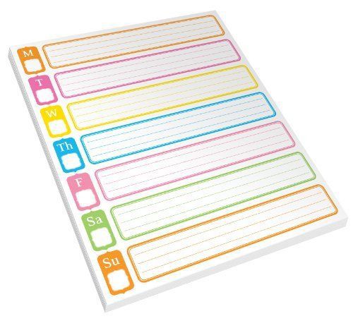 3M/COMMERCIAL TAPE DIV. 7378P1CG Super Sticky Notes Weekly Planner, 7 X 8,