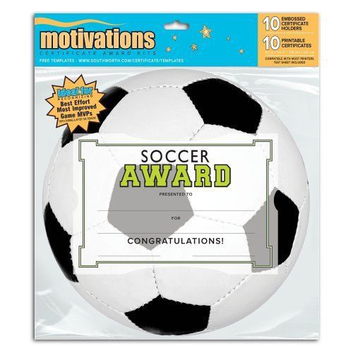 Southworth Motivations Soccer Certificate Award Kit - 8.50&#034; X 5.50&#034; - (msk5)