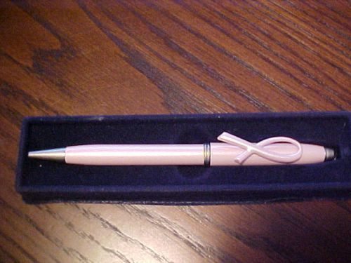Avon -- &#034;breast cancer&#034; pink ribbon ball point pen - nib for sale