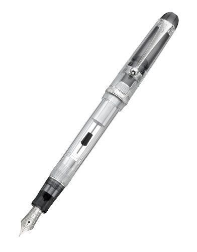 Pilot custom 74 fountain pen, clear barrel, medium nib (60555) for sale