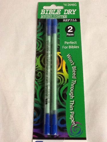 Bible Dry Highlighters No Bleed Retractable Green Refill (11513-1W-311B)