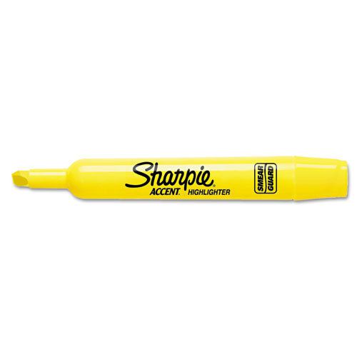 12 Sharpie Accent Tank Highlighter Chisel Tip Yellow