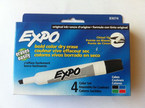 Expo Low Odor Chisel Tip Dry Erase Markers Colored Markers,SET OF4.FREE SHIPPING