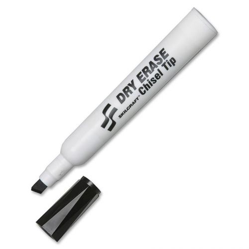 Skilcraft Dry Erase Marker - Chisel Marker Point Style - Black Ink (nsn2943791)