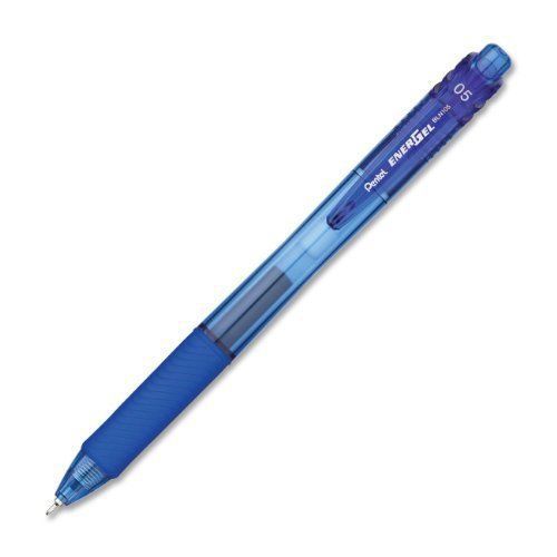 Pentel BLN105C EnerGel X Roller Ball Retractable Gel Pen, Blue Ink, Fine, Dozen