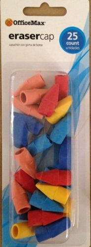 OfficeMax Cap Erasers Assorted Colors 25packs