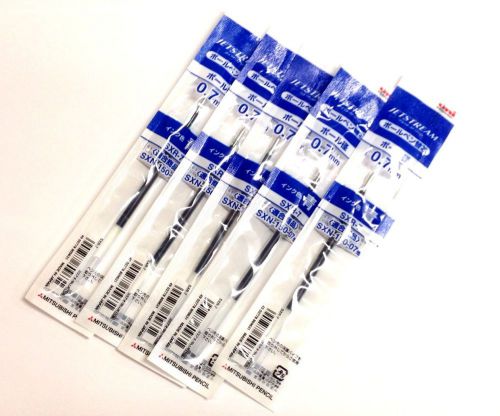 NEW uni Gel Ink Ballpoint Pen Jetstream Refills 0.7mm Blue 5 packs Set f/s Japan