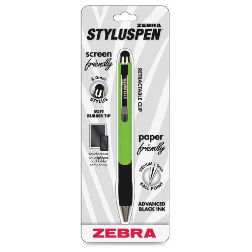 Zebra Styluspen - Rubber, Metal - Lime Green - Tablet Device (zeb33341)