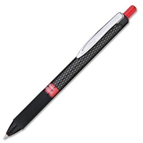 Pentel oh! gel k497b gel pen - medium pen point type - red ink - black barrel - for sale