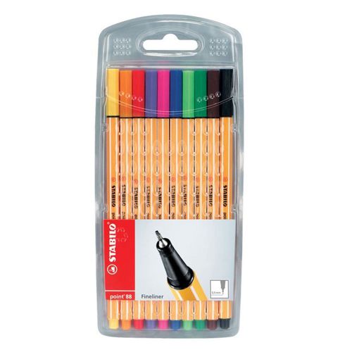 Stabilo Point 88 Wallet 25pk Assorted Color Ink Pen Set