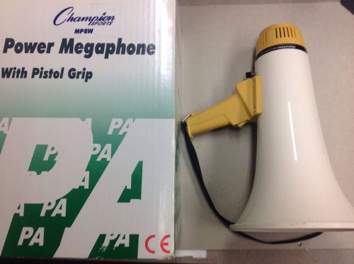 Power megaphone with pistol grip alert siren