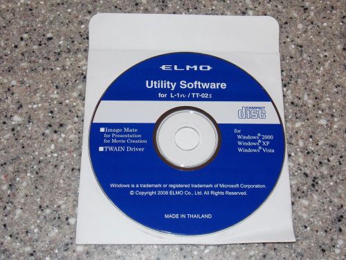 ELMO Utility Software for L-1n / TT-02s Windows 2000 XP Vista CD