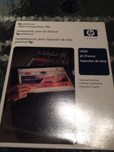 HP Premium Inkjet Transparency Film ~ 30 Sheets Left In Package, C3834A Inkjet