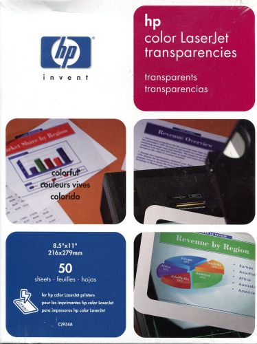 NEW Lot 2 x 50 sheet HP Transparency film paper for Color Laser Printer C2934A
