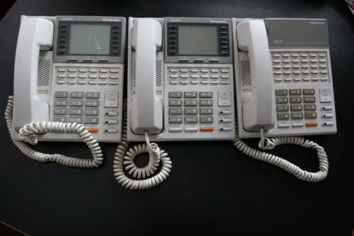 3 Panasonic XDP Phones with handsests and cords 2 with LCD display