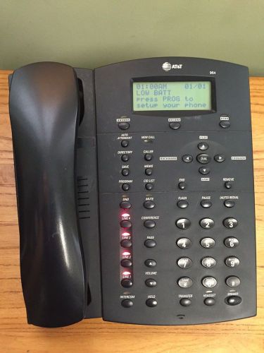 At&amp;t 964 corded expandable 4 line intercom speakerphone digital answering system for sale