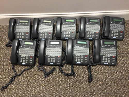 Lot of 9 tadiran telecom 28 button dlx/dlbusiness systems phone emerald ice for sale