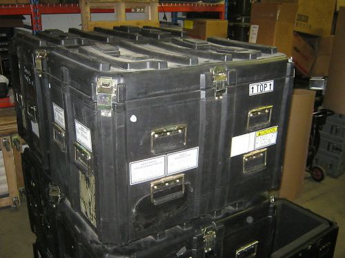 Ecs 34x24x25 roto molded plastic military weathertight hard equipment case blk g for sale