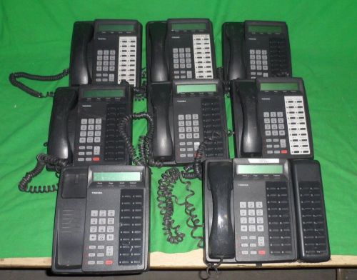 Lot of 8 Toshiba Digital Business Telephones DKT3020C-SD