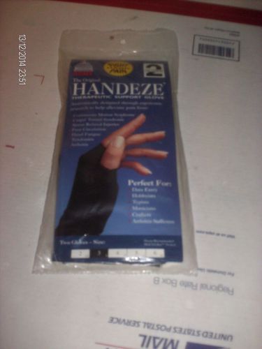 Dome Handeze Therapeutic Gloves -# 5 Size LARGE - 2 / Pair - Black (DOM3703)