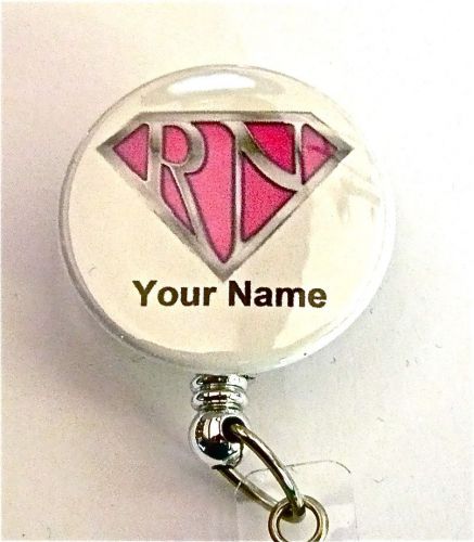 ID BADGE REEL RETRACTABLE FAB.RN SUPER  NURSE, DOCTOR, MEDICAL,ER, ICU, CCU,