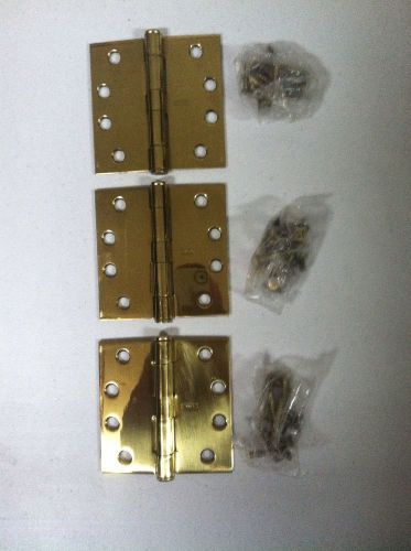 STANLEY CLF191 4 X 4 BRASS OVER STEEL w/screws. 3 Pack. Free Shipping.