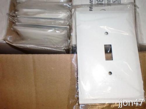 20 Mulberry 86871 METAL JUMBO White 1-Gang Single Switch Toggle WallPlate Covers