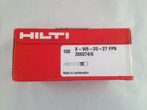 Box of 100 Hilti Rivets X-W6-20-27 FP8 306074/6